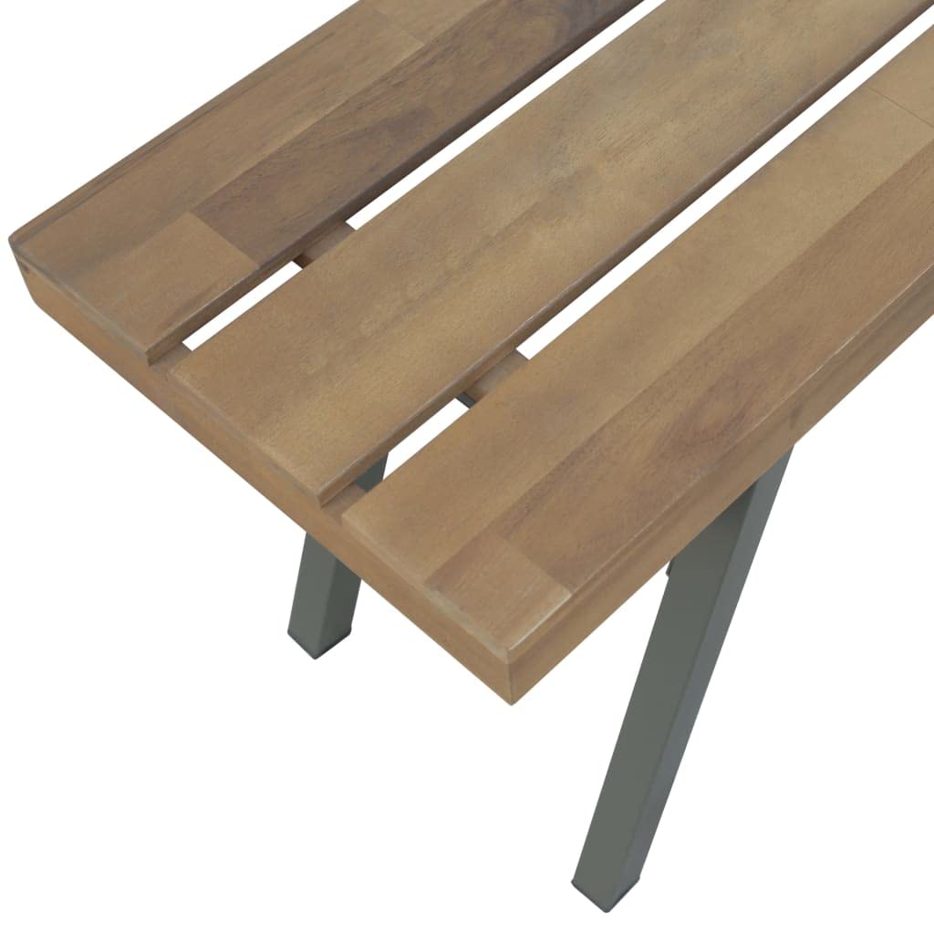 vidaXL Patio Bench Made of Solid Acacia Wood with Oil Finish - Weather Resistant Outdoor Furniture for Patio Decor - Comfortable Seating with Easy Assembly - Brown