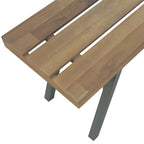 vidaXL Patio Bench Made of Solid Acacia Wood with Oil Finish - Weather Resistant Outdoor Furniture for Patio Decor - Comfortable Seating with Easy Assembly - Brown