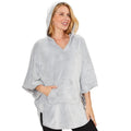 Frosted Plush Ponchos  Grey Small/Medium