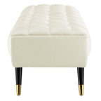 Modway Eei-4241 Adept 60" Performance Velvet Bench In Ivory, 60 Inches