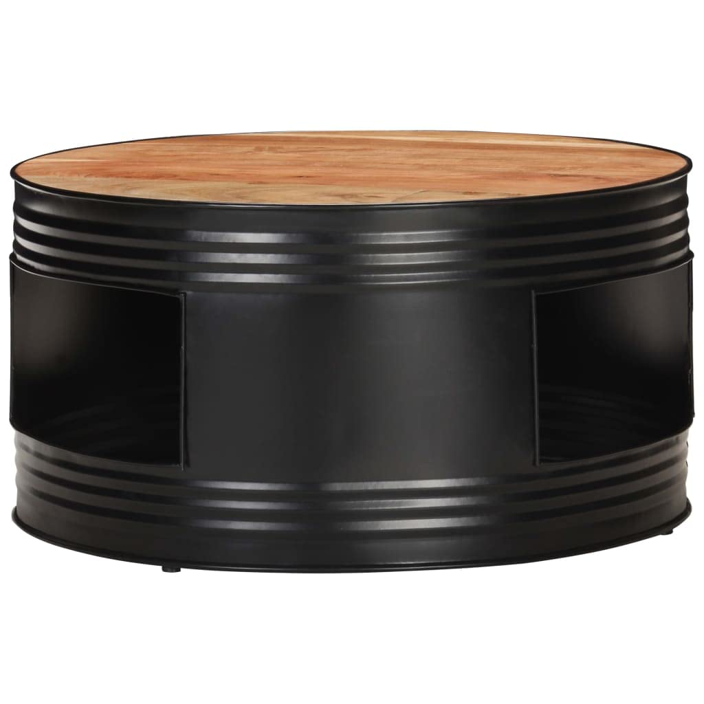 vidaXL Round Coffee Table with Iron Frame