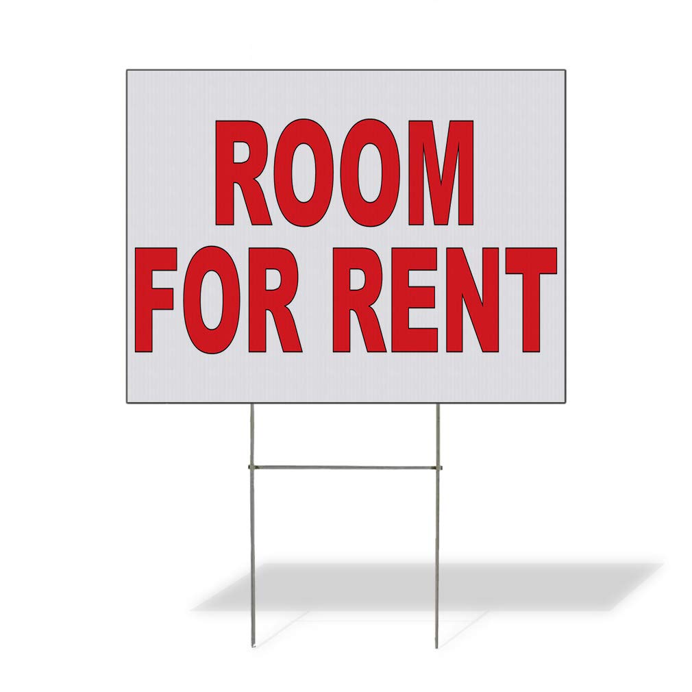 Fastasticdeals Weatherproof Yard Sign Room For Rent Red B Lawn Garden Rentals 18X12 Inches 1 Side Print