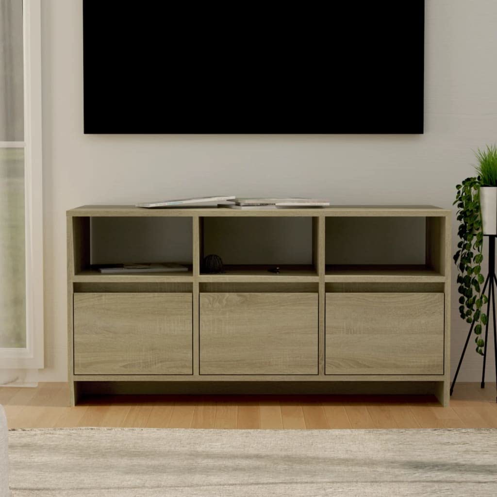 vidaXL TV Cabinet Sonoma Oak 40.2&quot;x14.8&quot;x20.7&quot; Engineered Wood