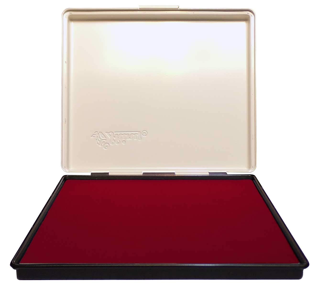 Uimprint Extra Large 8' X 12' Industrial Rubber Stamp Ink Pad In Metal Case, Red Stamp Pad