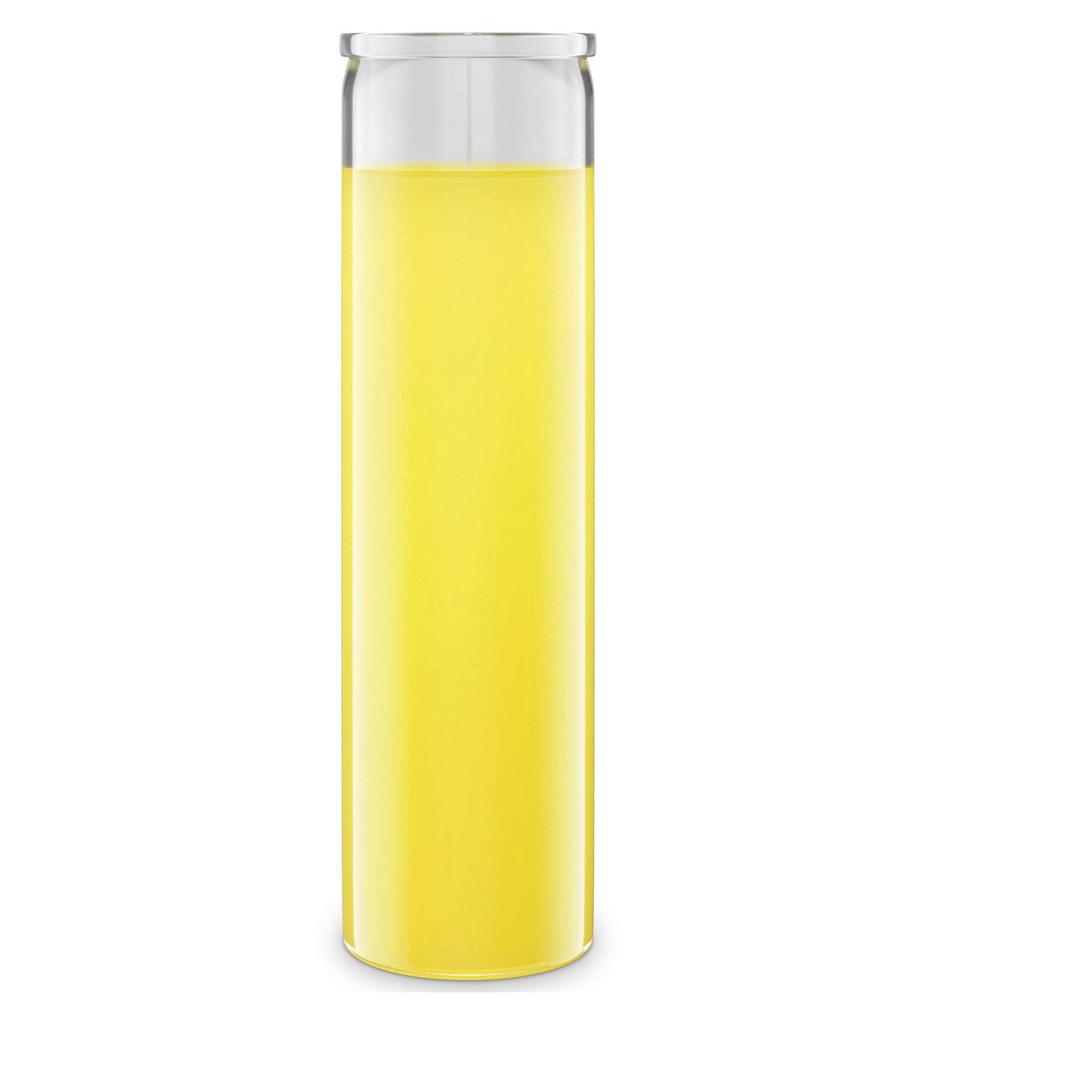 Simply Soson 2x8 inch Yellow Devotional Candles in Glass Jar - 1 Piece - 90 Hours - Prayer Candle - Tall Pillar Candles for Reli