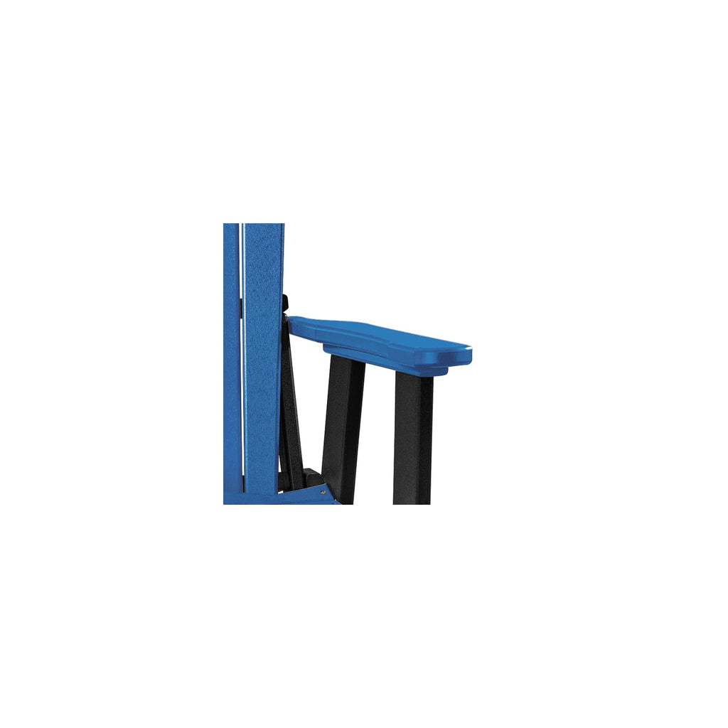 American Furniture Classics OS Home and Office Model 515BBK Fan Back Glider in Blue with a Black Base