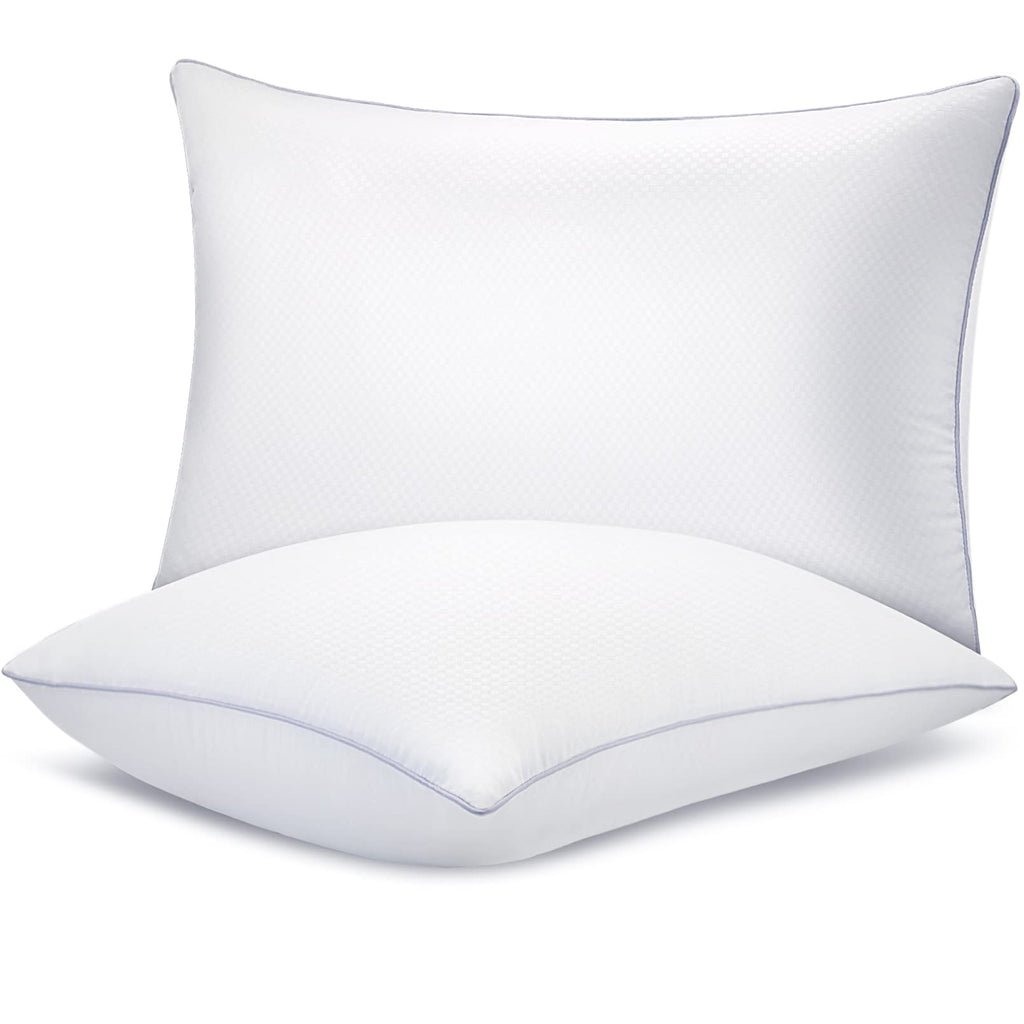 Bed Pillows For Sleeping 2 Pack, Standard Size Pillows Set Of 2,Down Alternative Filling, Pillow For Back, Stomach Or Side Sleep