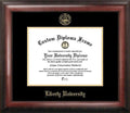 Campus Images VA989GED Liberty University Embossed Diploma Frame, 8.5 x 11, Gold