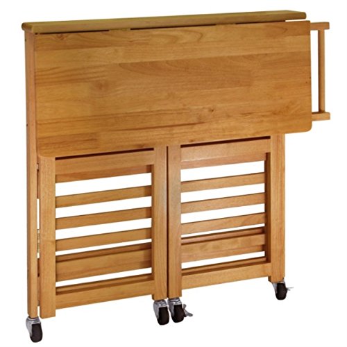 Ergode Julia Kitchen Cart - Sleek & Modern Design, Granite Top, Metal Basket, Removable Tray, Casters, Ample Storage, Black Finish. Dimensions: 22.6' W x 16' D x 34.1' H. (34137-VV)