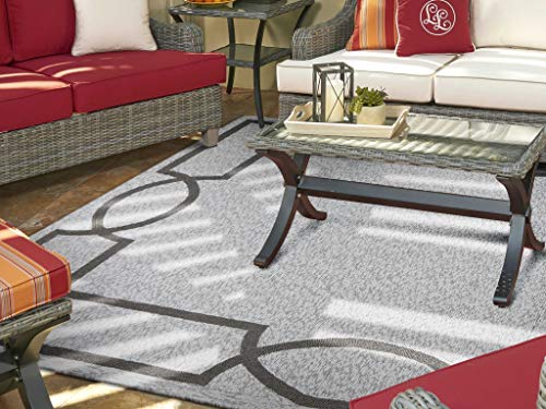HomeRoots Decor 6'6' x 9'6' UV-Treated Polypropelene Oatmeal Area Rug