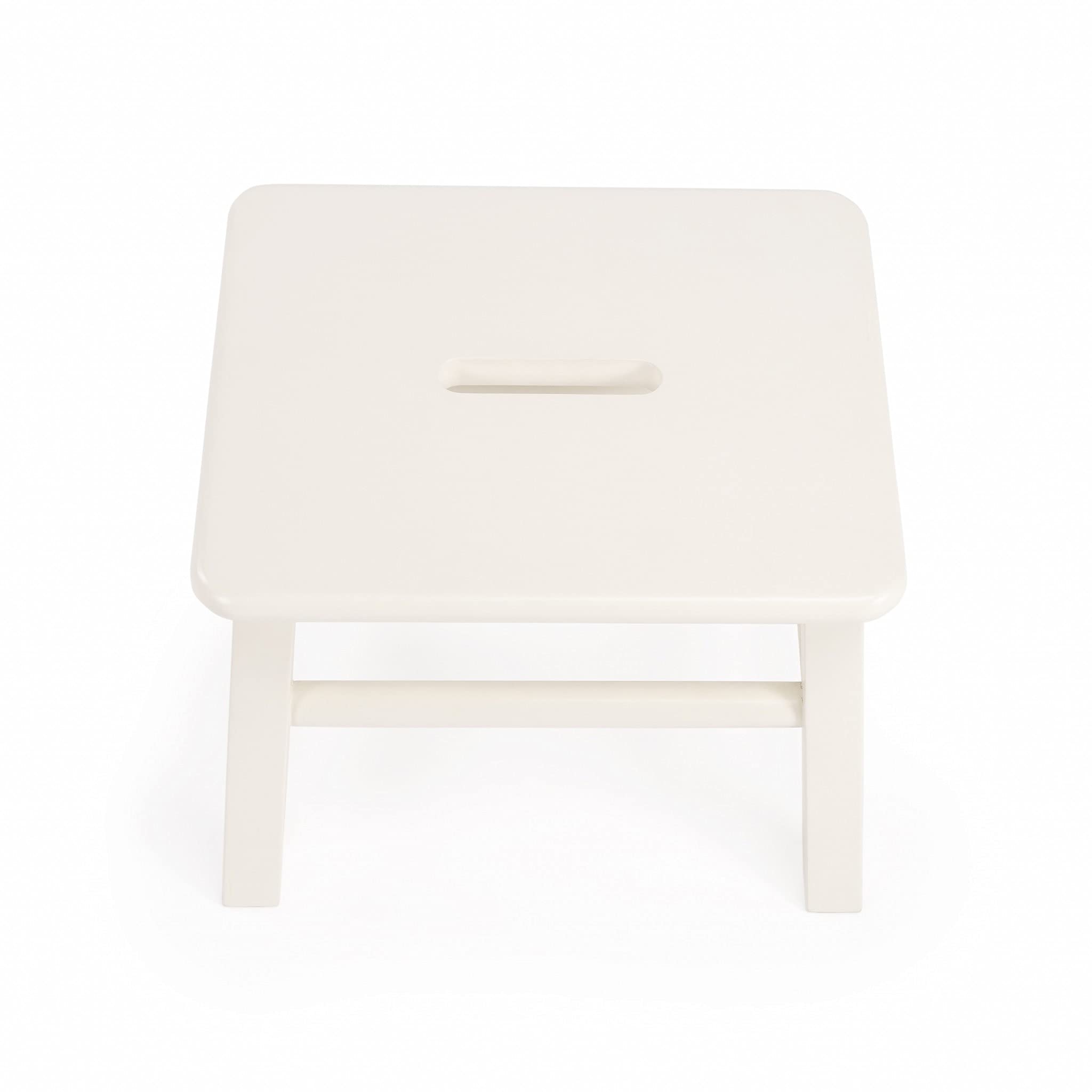 HomeRoots Bayur Wood Classic White Step Stool
