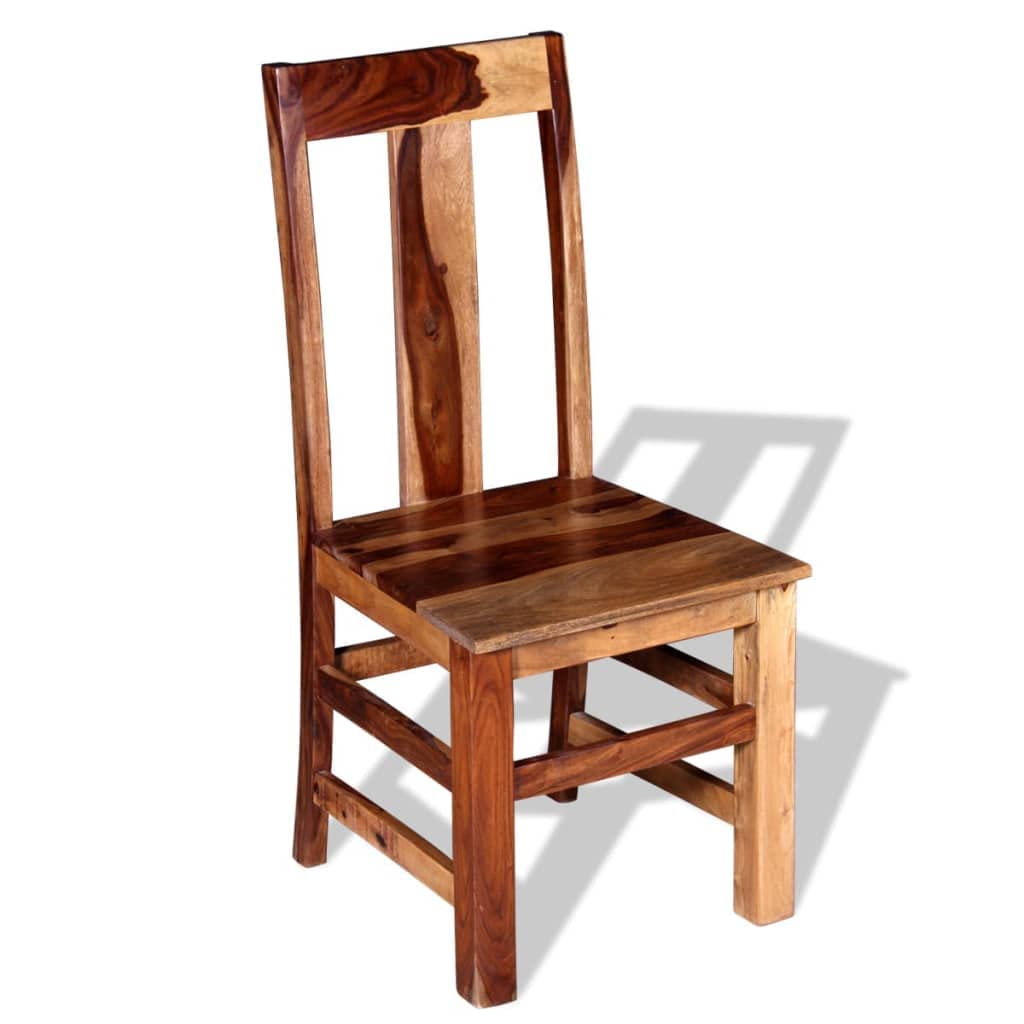 vidaXL Dining Chairs 2 pcs Solid Sheesham Wood