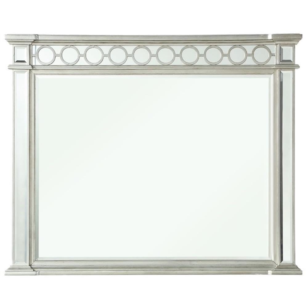 Acme Varian Rectangular Wooden Mirror in Mirrrored Finish