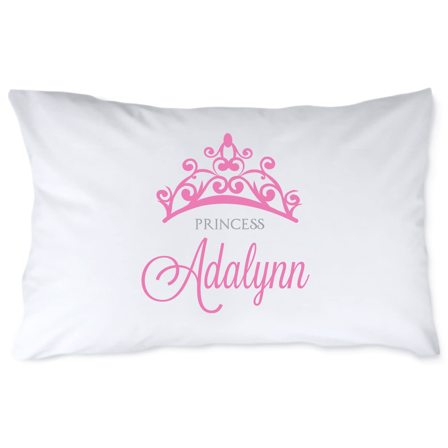 Pattern Pop - Personalized Script Princess Pillowcase - Decorative Bed Pillow Covers - Custom Home Decor - 20    X 32    Pillowc