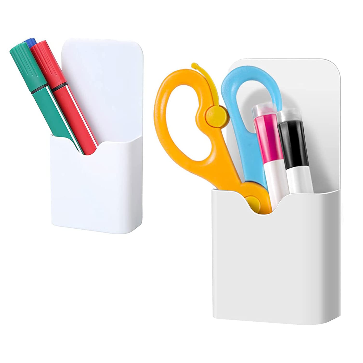 Magnetic Marker Holder Pen Holder For Whiteboard Or Fridge Magnet Pencil Cup Storage Organizer For Classroom Office Home Locker