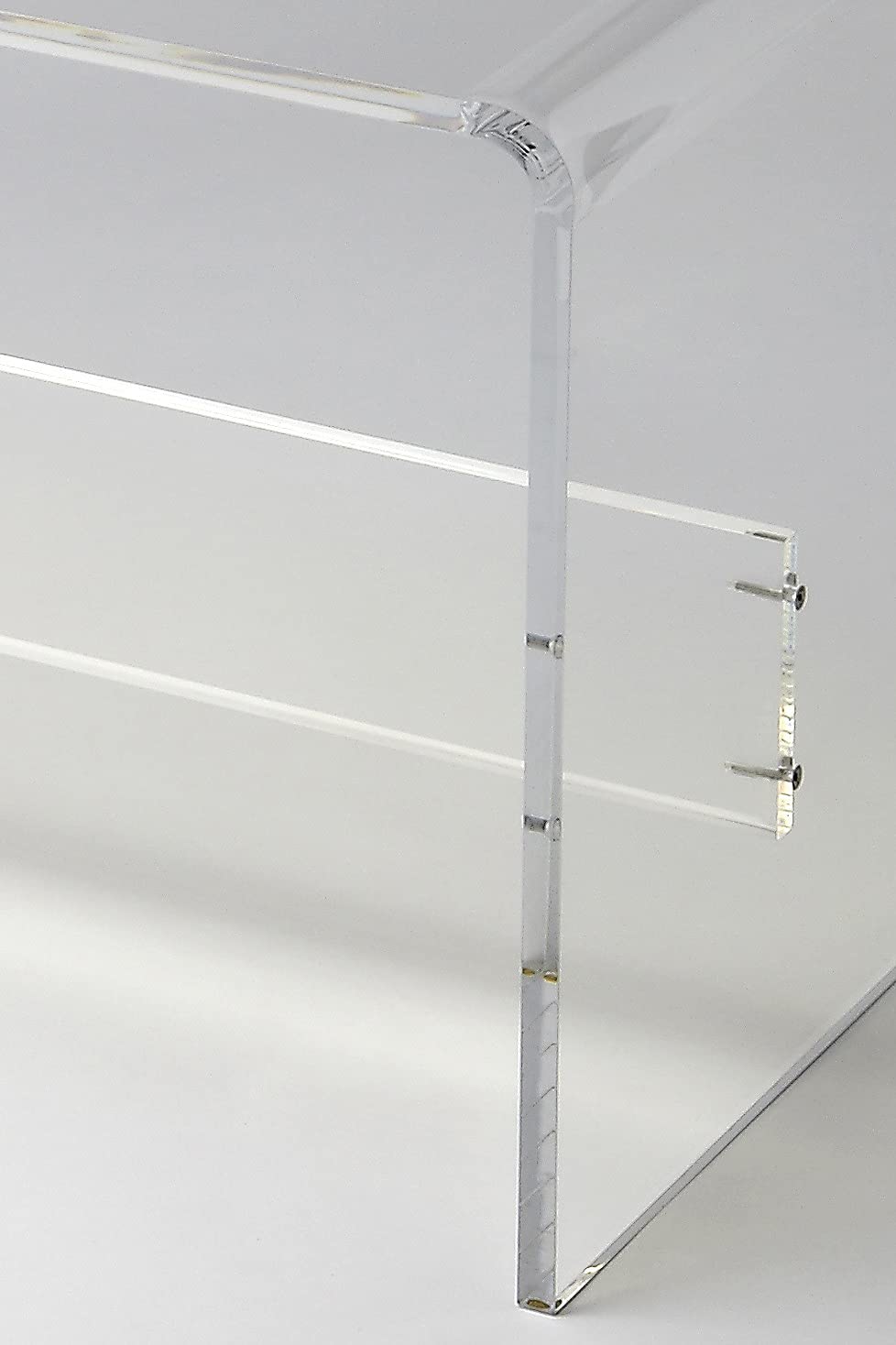 HomeRoots Clear Acrylic Clear t15/13 mm Modern Chic Acrylic Bench