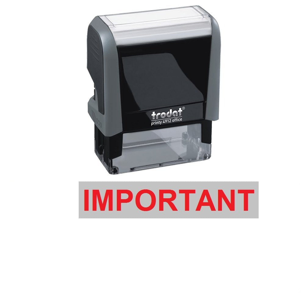 Trodat 4912 Rectangle Stock Self Inking Rubber Stamp With Important