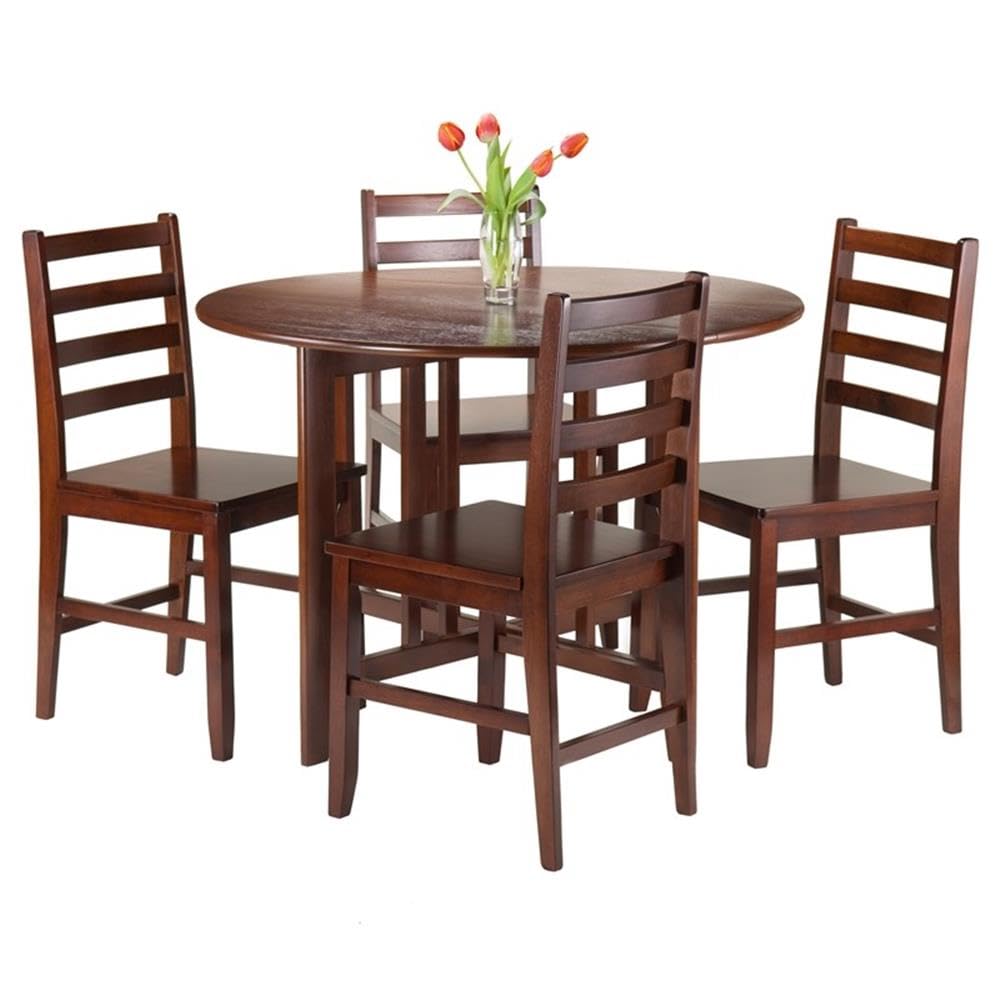 Winsome Alamo Dining, 4 Chairs, Walnut