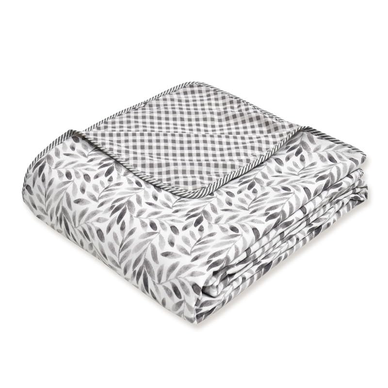 Tzafrir Dohar Single Bed Cotton | Lightweight AC Quilt Comforter | Summer Blanket, Duvet (56 X 90 Inch, Grey, Pack of 1)