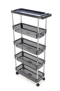Kitchivo Multipurpose Storage Organizer Slim Rack Shelf With Wheels For Living Room, Office, Bedroom, Bathroom, Kids Room, Kitch