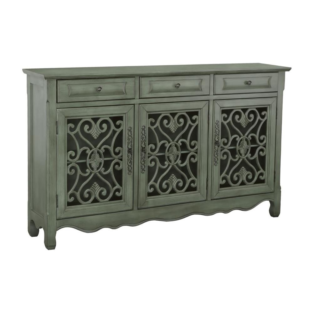 Coaster Home Furnishings Madeline 3-Door Accent Cabinet Antique Green