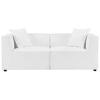 Modway Eei-4377-Whi Saybrook Outdoor Patio Upholstered 2-Piece Sectional Sofa Loveseat, White