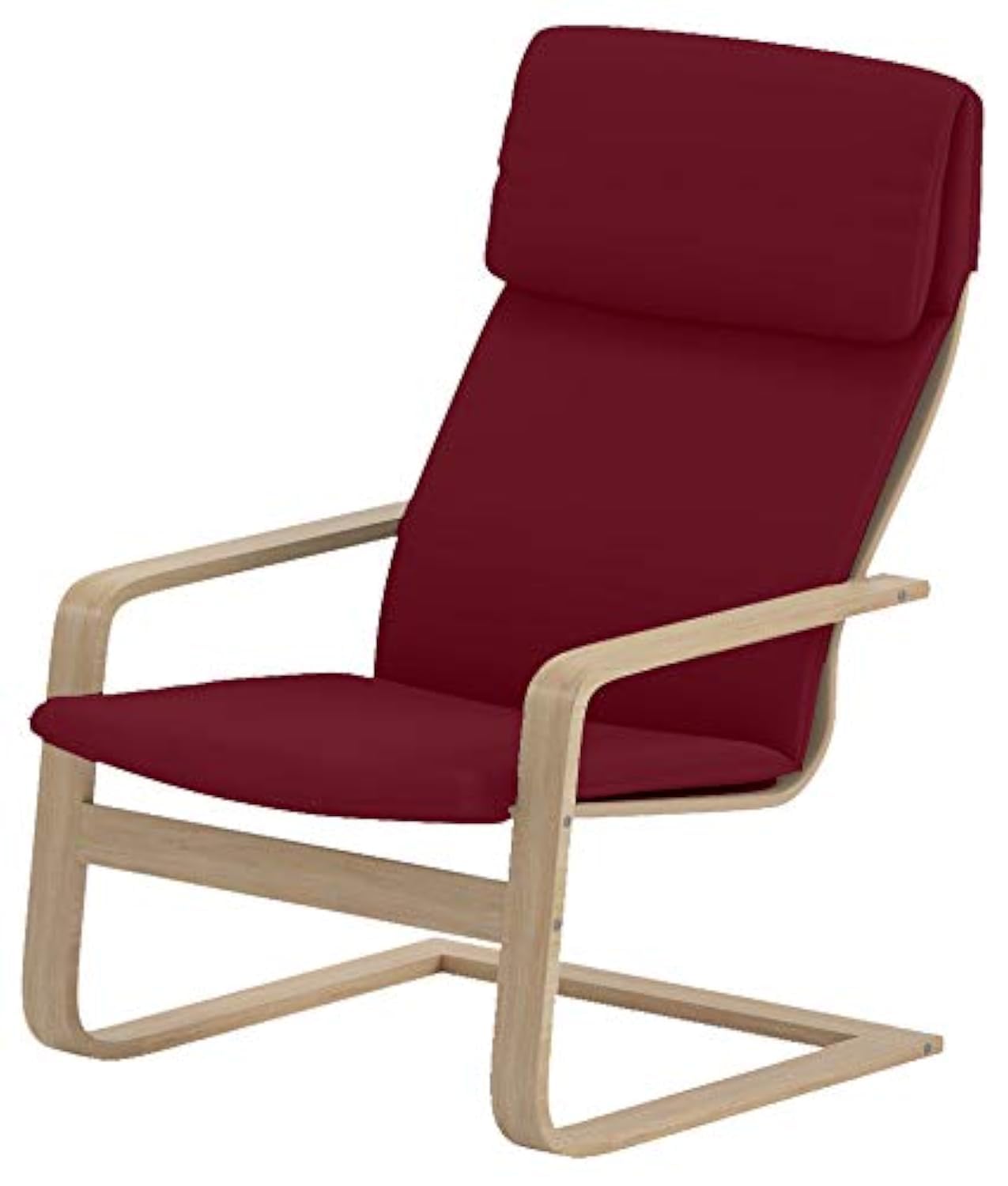 The Pello Chair Cotton Covers Replacement Is Custom Made Compatible For Ikea Pello Chair (Or Pello Armchair Slipcover). Multi Color Options (Darker Red)