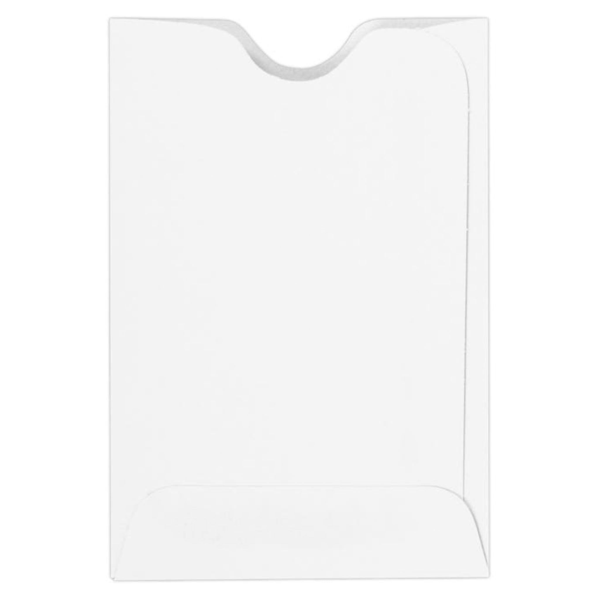 Luxpaper Credit Card Sleeves | 2 3/8' X 3 1/2' | White | 24Lb. Text | 50 Qty