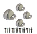 Qcaa Low Dome Floor Door Stop, H 25.4 X Diameter 44.5Mm, Zinc Die Cast, Satin Nickel, Made In Taiwan, 4 Pack