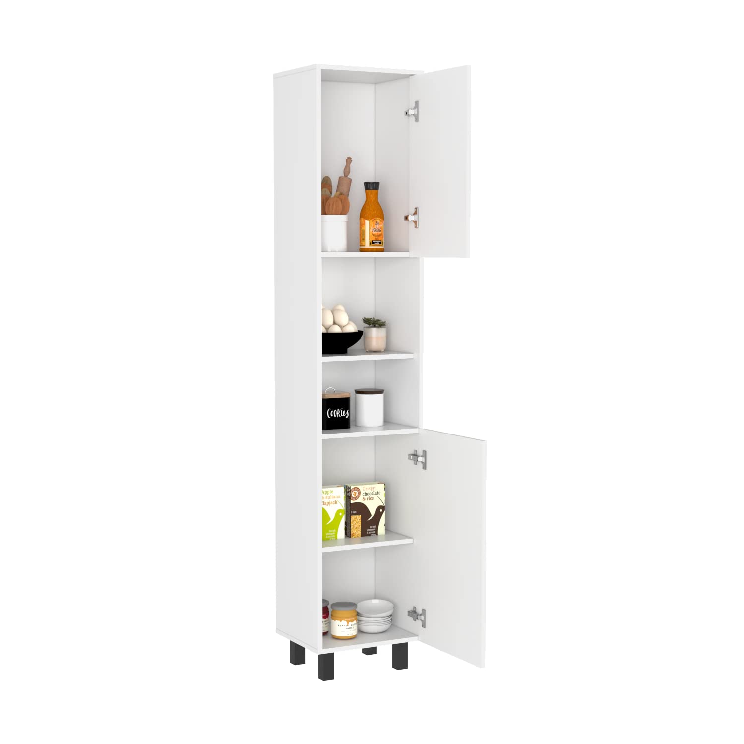Pantry Cabinet Almada, Three Interior Shelves - White