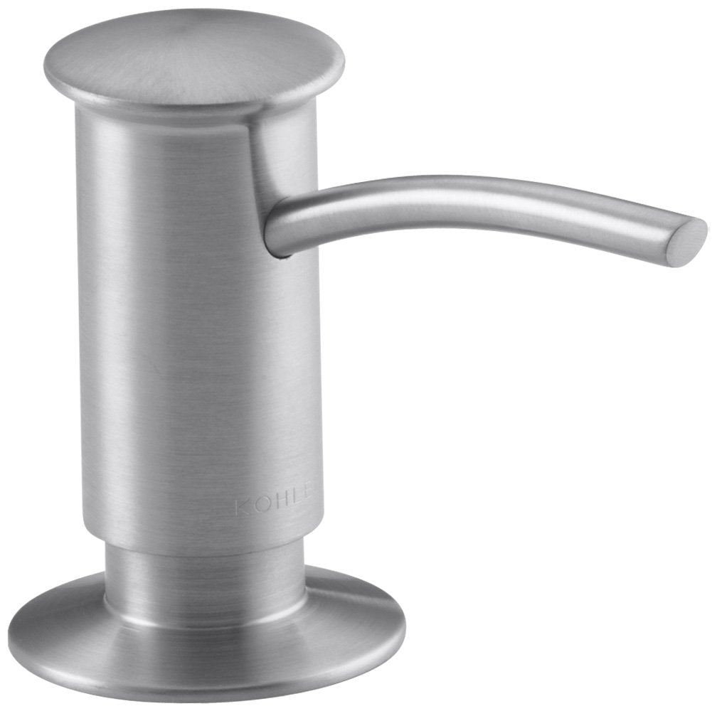 KOHLER 1895-C-G Kitchen Sink Soap Dispenser with Contemporary Design, Store Liquid Soap, Dishwasher Liquid, or Hand Lotion, Brus