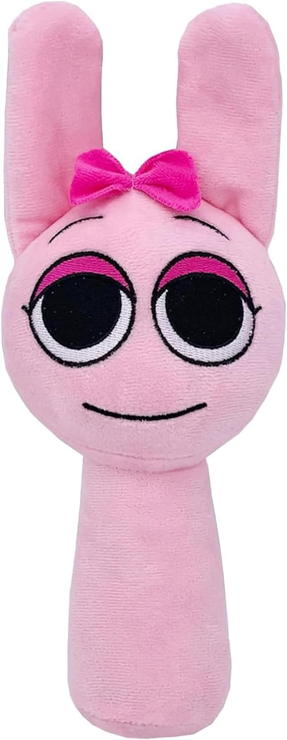 Sprunki Plush,10In Sprunki Game Plush, Realistic Cute Soft Stuffed Animal Doll Pillos Game Fans Boy Girl Kids(Pinki)