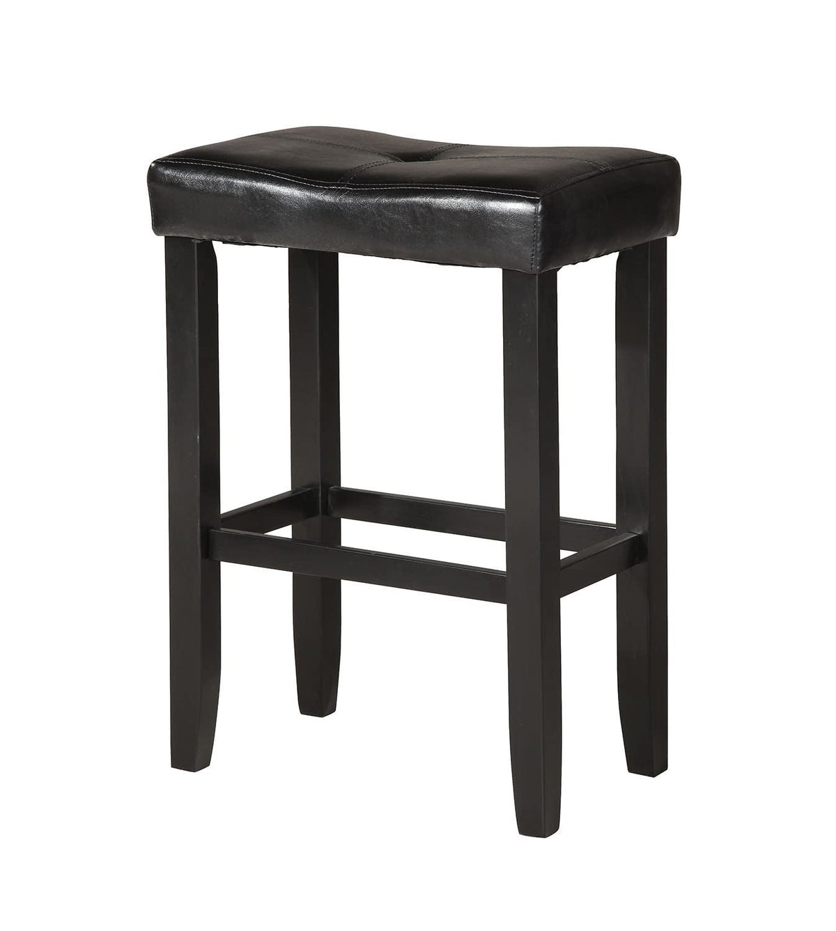 HomeRoots Furniture PU and Black Counter Height Stool (Set of 2), Multicolor