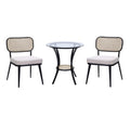 Acme Frydel 3-Piece Wooden Tapered Leg Table and Chairs Set in Black
