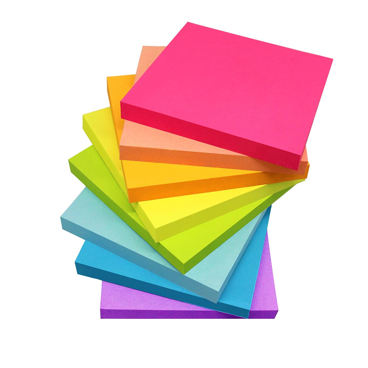 Sticky Notes 3X3 Inches,Bright Colors Self-Stick Pads, Easy To Post For Home, Office, Notebook, 82 Sheets/Pad