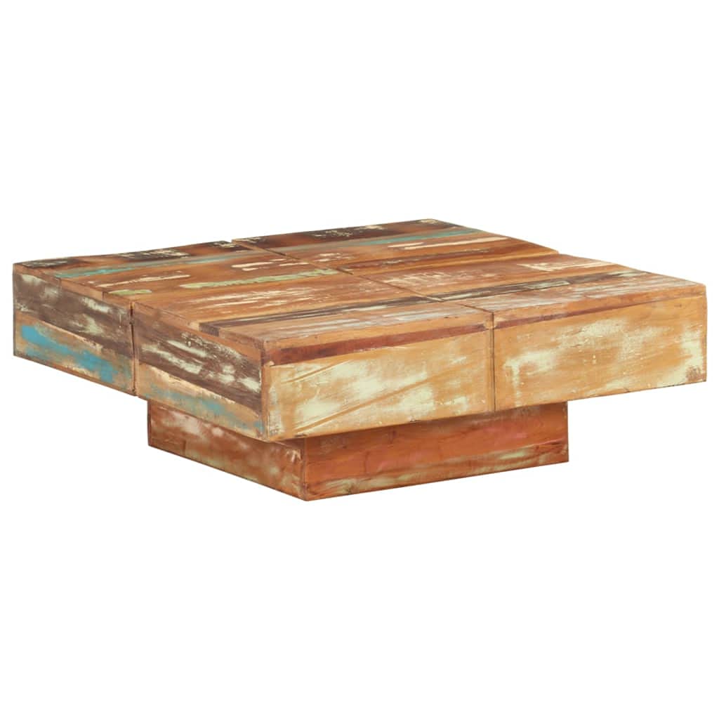 vidaXL Coffee Table 31.5&quot;x31.5&quot;x11&quot; Solid Reclaimed Wood