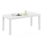 Furinno Classic Simple Coffee Table for Living Room, 38.98 (W) x 17.52 (H) x 18.9 (D) Inches, White