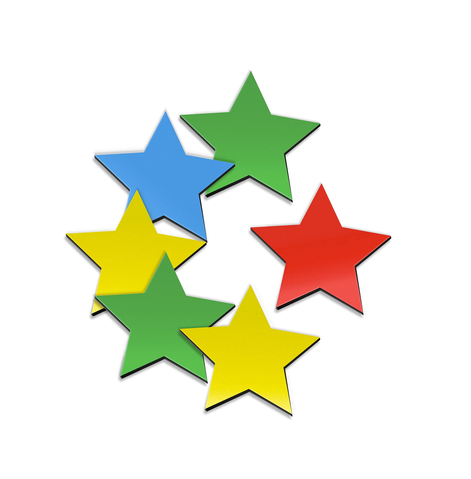 Flexible Star Magnets In Assorted Colors, For Whiteboard, Refrigerator, Locker, Or Office (16 Pack | 2.5' Inches)
