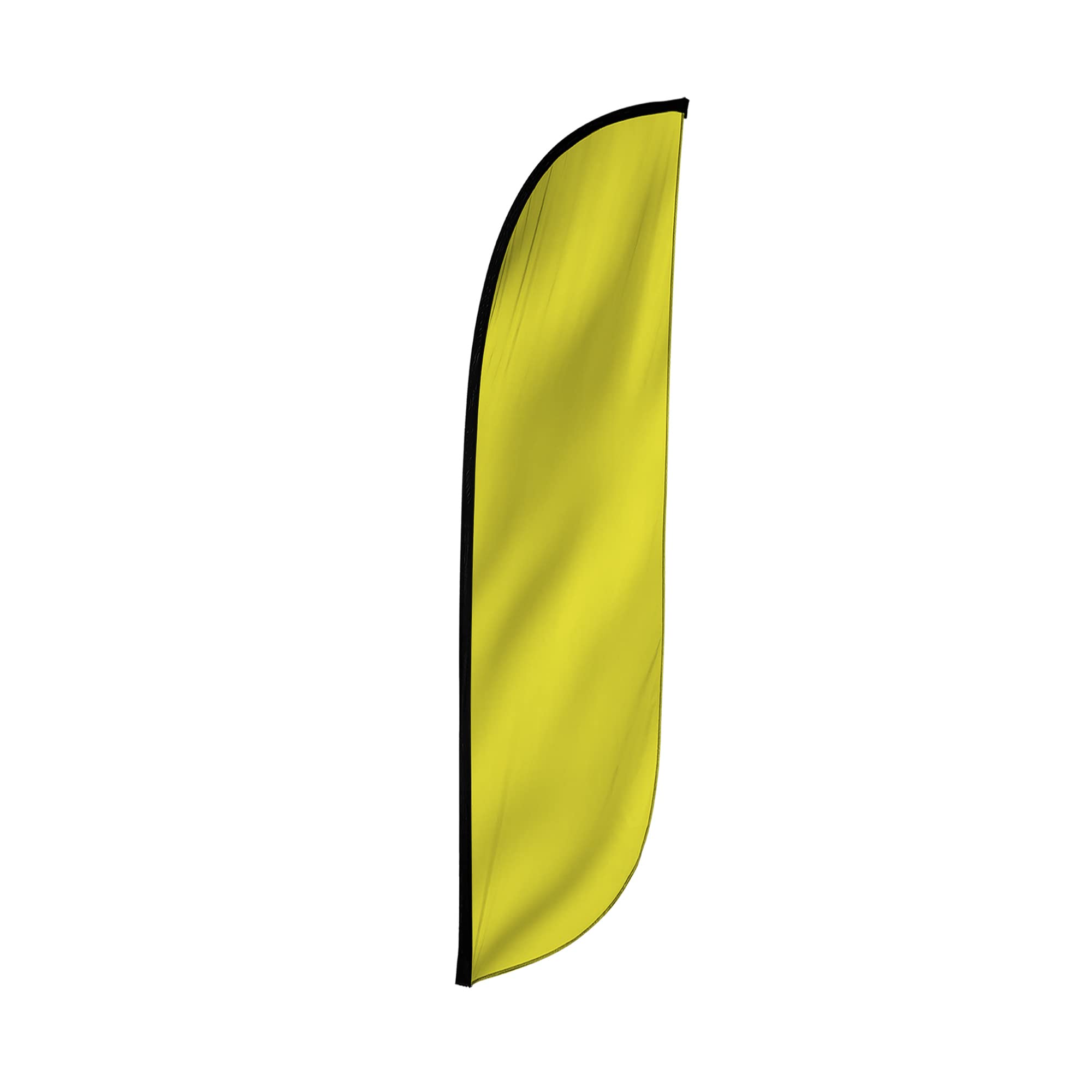 Lookourway Feather Flag - 12Ft Tall Advertising Flag Banner For Business And Events Promotion - Flag Only - Solid Color, Yellow