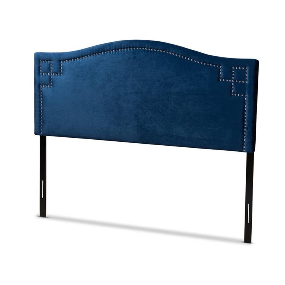 Baxton Studio Aubrey Modern and Contemporary Royal Blue Velvet Fabric Upholstered Full Size Headboard