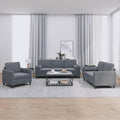 vidaXL 3 Piece Sofa Set in Dark Gray Velvet with Pillows - Comfortable Seating with Sturdy Plywood and Metal Frame