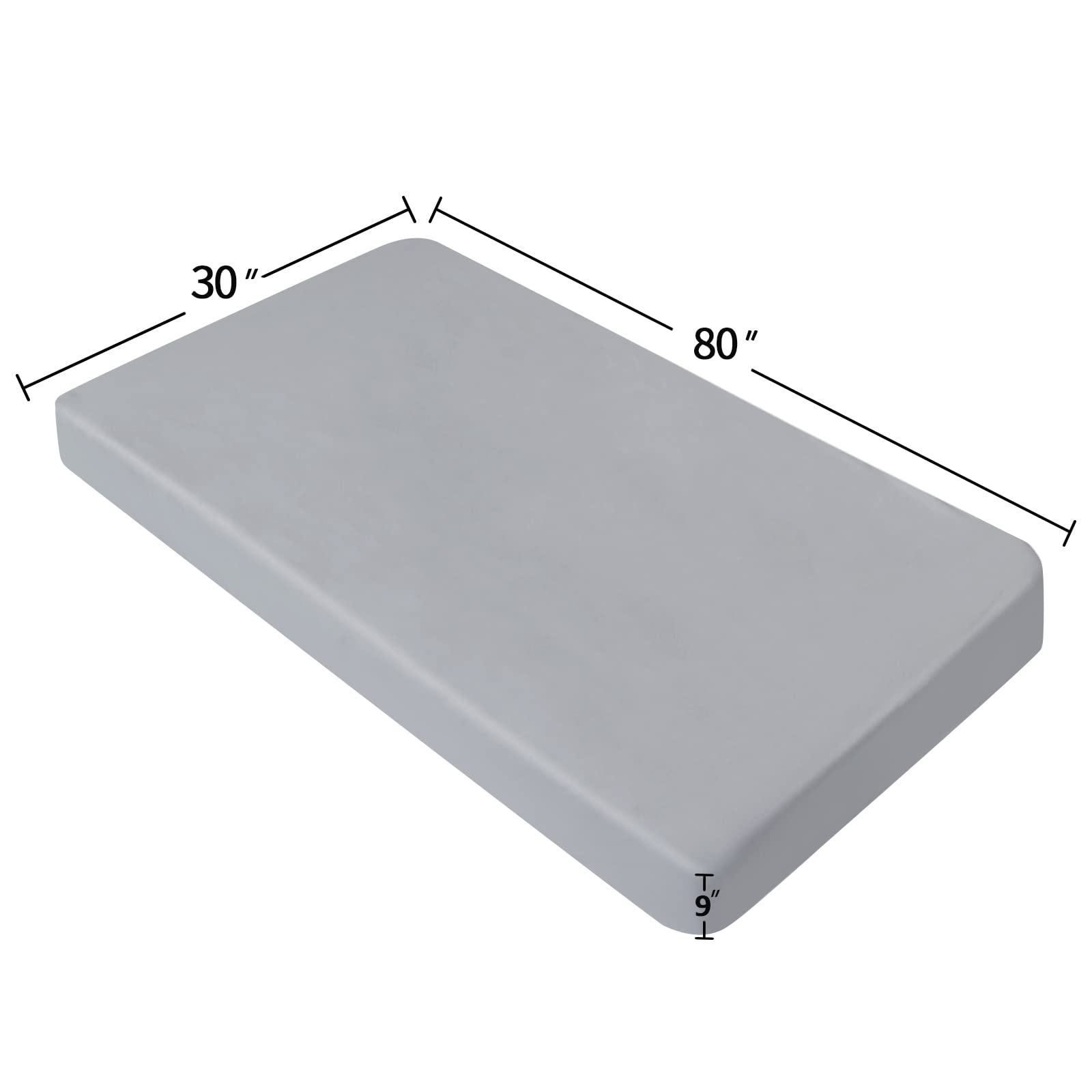 Coldwind Cot Sheet 30" x 80" Microfiber Gray Fitted Bottom Sheet for Narrow Twin, RV Bunk, Camping Cot