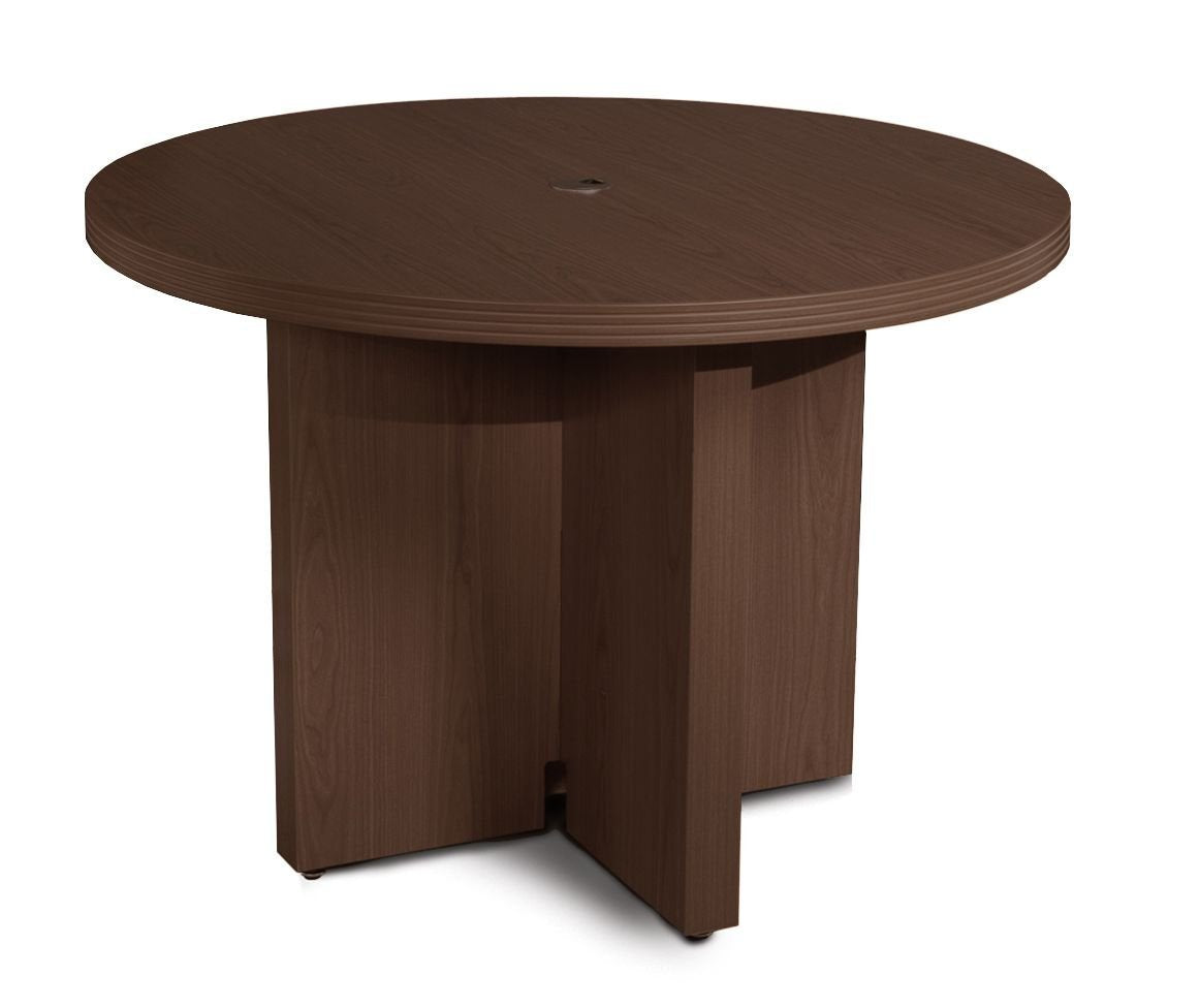 Safco Mayline Aberdeen Table, Mocha Laminate, 42&quot;