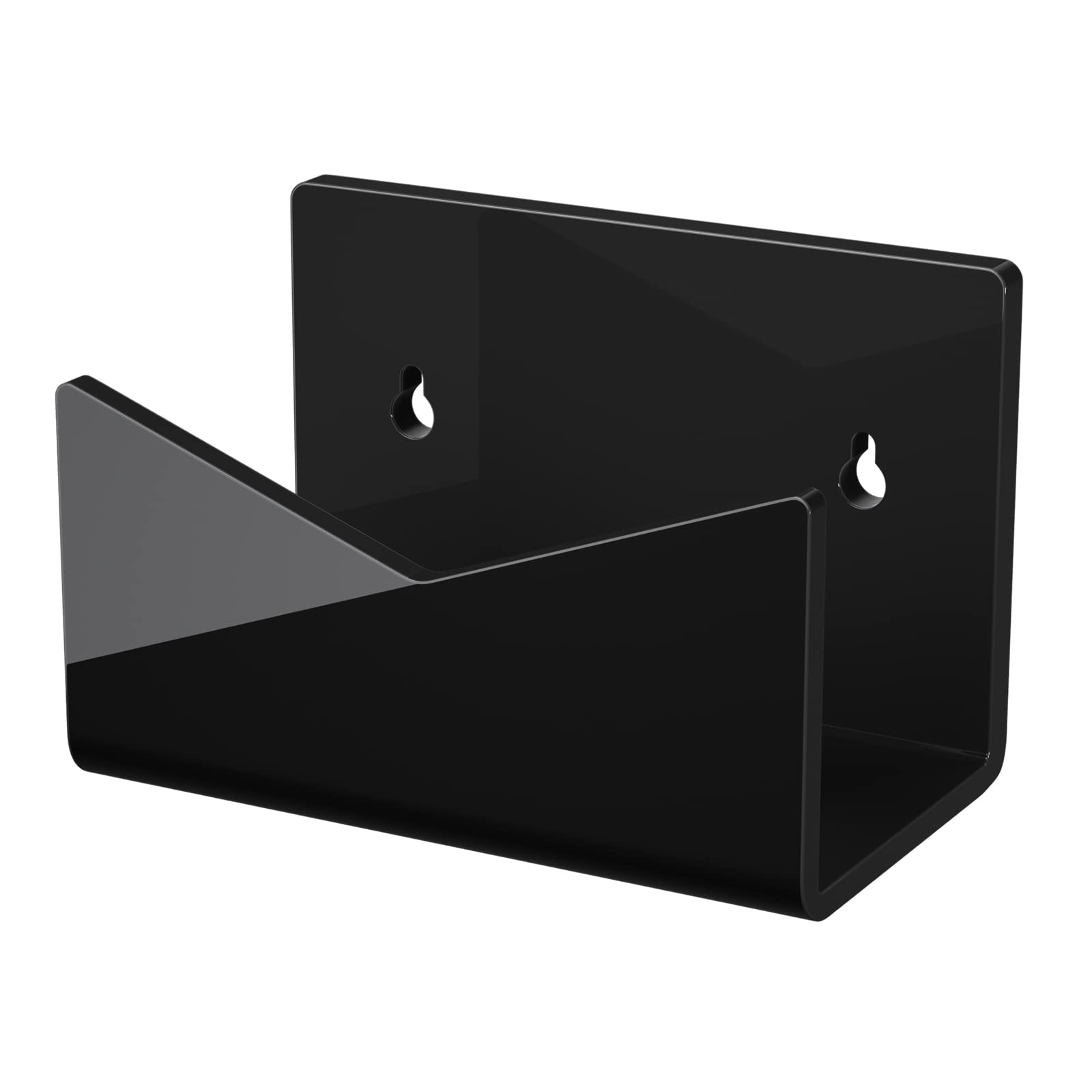 Richboom Acrylic Mail Holder, Envelope Holder For Desk Countertop Letter Holder For Home Office School (1 Section Black)