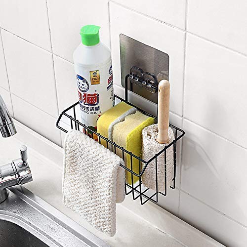 Zollyss Stainless Steel Wall Mounted Hanging Storage Holder Bathroom Shower Caddy Basket Shelf Toothbrush Holder Kitchen Towel R
