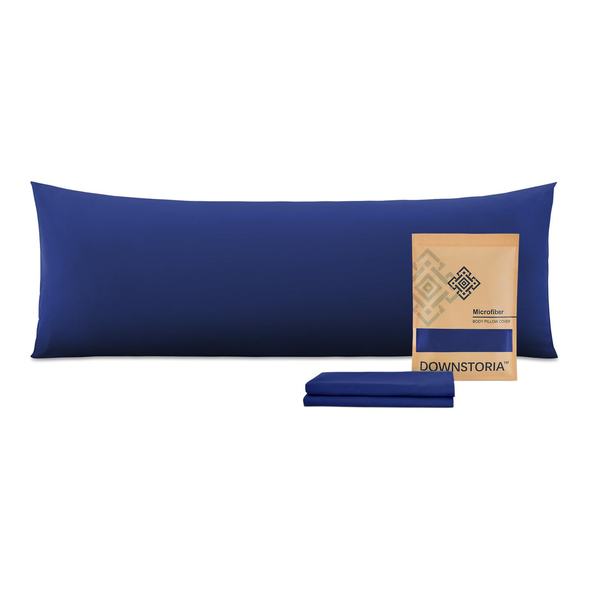 Body Pillow Cover, Ultra Soft Microfiber Long Pillowcase, Envelope Closure Large Pillow Cases 20X54 Inch (Navy Blue)