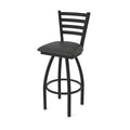 410 Jackie 25 Swivel Counter Stool with Black Wrinkle Finish and Canter Iron Seat