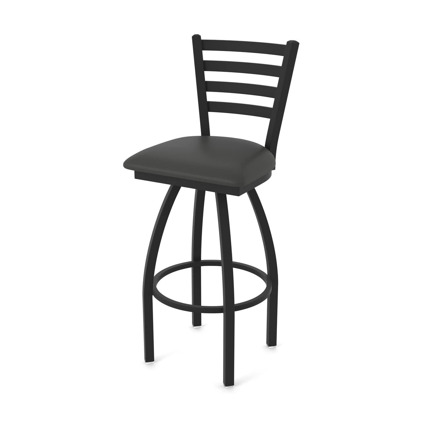 410 Jackie 25 Swivel Counter Stool with Black Wrinkle Finish and Canter Iron Seat