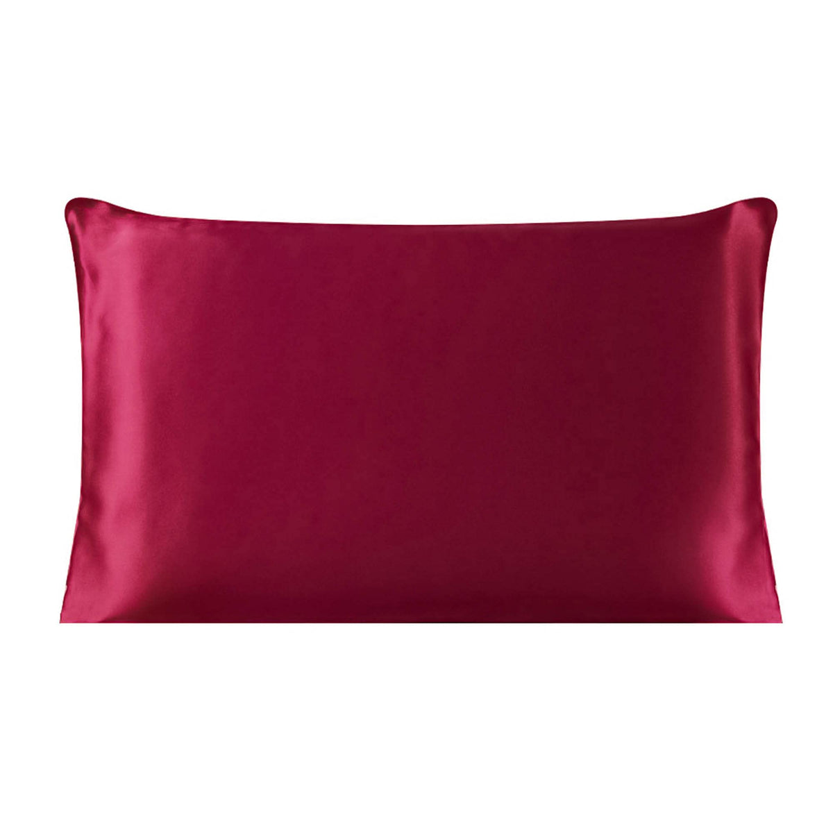 Uxcell 100% Charmeuse Pure Silk Pillowcase Pillow Case Cover For Hair & Skin 350Tc 19 Momme (1-Piece) Burgundy Travel(14X20Inch)