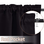 Nicetown Blackout Valances For Kitchen Windows/Living Room/Bathroom Privacy Protection Rod Pocket Decoration Camper Rv Curtains